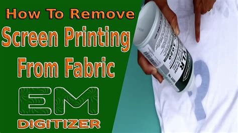 How to Remove Screen Print from Fabric: Strategies and Considerations